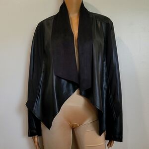 Kut From the Cloth Ana Faux Leather blazer womens size m